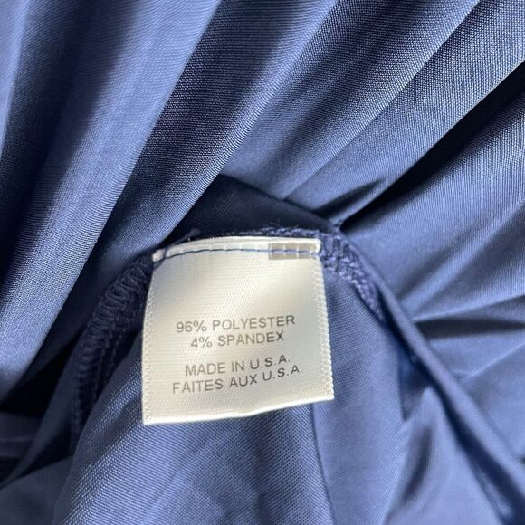 Misa Los Angeles Leza Gathered Crossover Sleeveless Mini Dress Navy Blue M - Picture 8 of 8